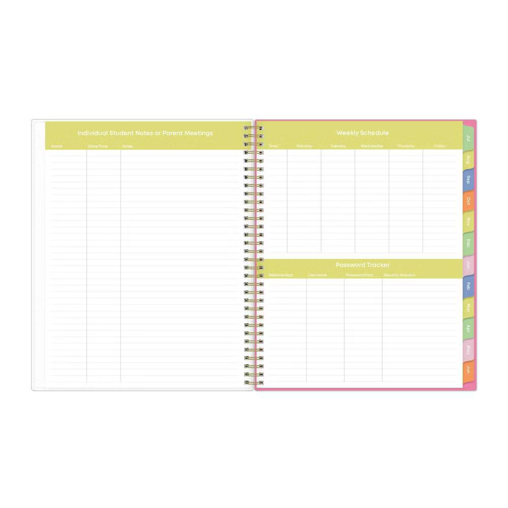 Blue Sky 8.5"x11" 2026-2027 Weekly/Monthly Teacher Planner Frosted with Notebook and Pouch Beautiful Minds - Image 9