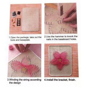 Wizardi String Art DIY Kit - Dandelion. Wizardi Craft Kit F07-M12-3-DHBC18330