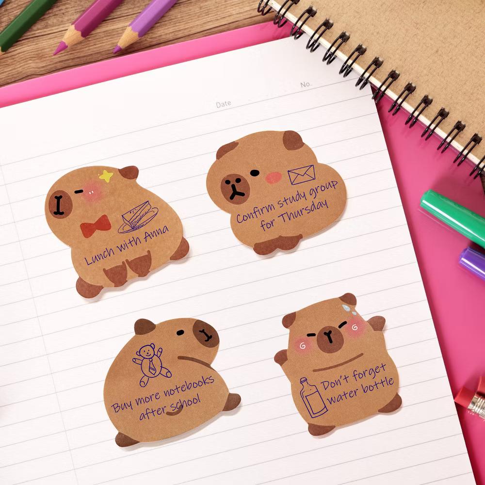 Cute Capybara Sticky Notes (Set of 8) - Image 4