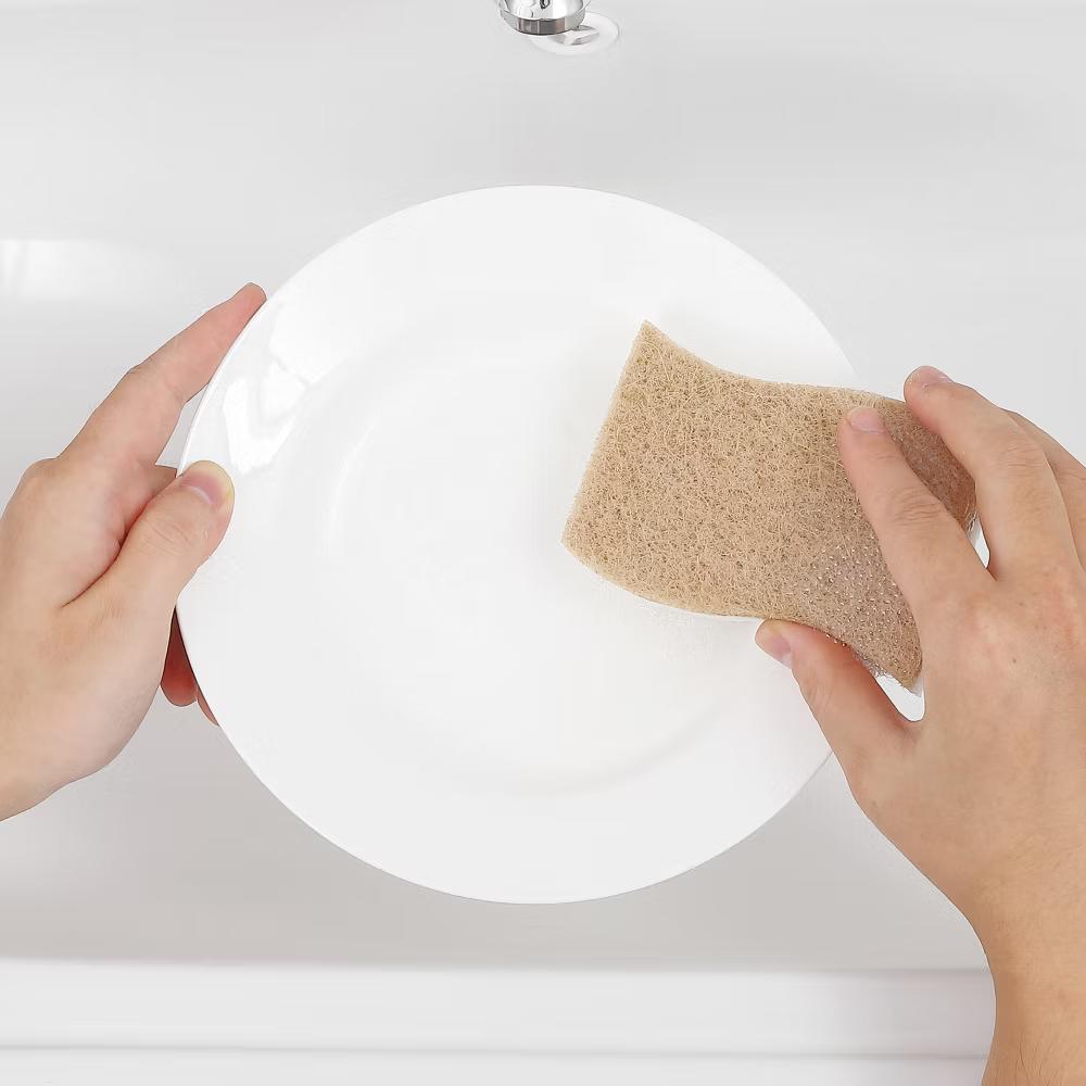 happimess Natural Plant Based Non-Scratch Sisal Hemp/Cellulose Scrubbing Dish Sponge - Image 6