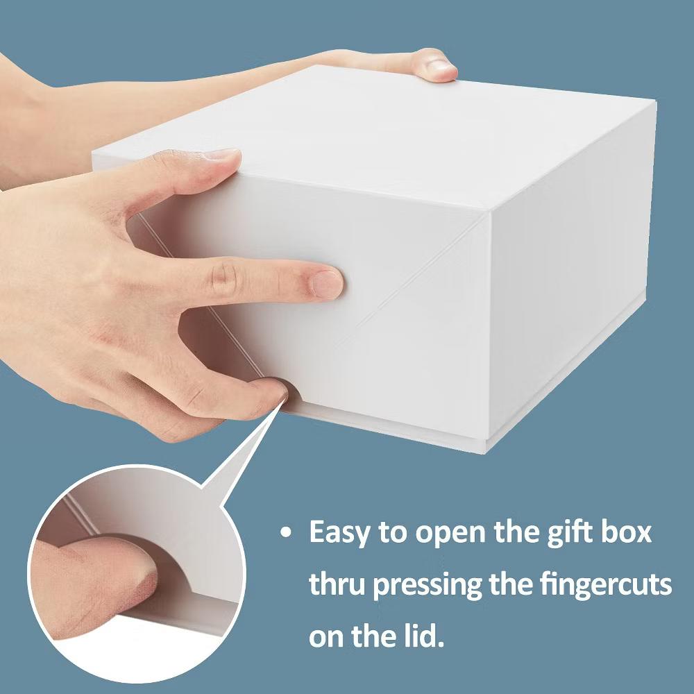 10 Pack 8 8 4 Inch White Paper Gift Boxes with 20 Meters Hemp Rope Easy Assemble for Christmas Bridesmaid Proposal - Image 5