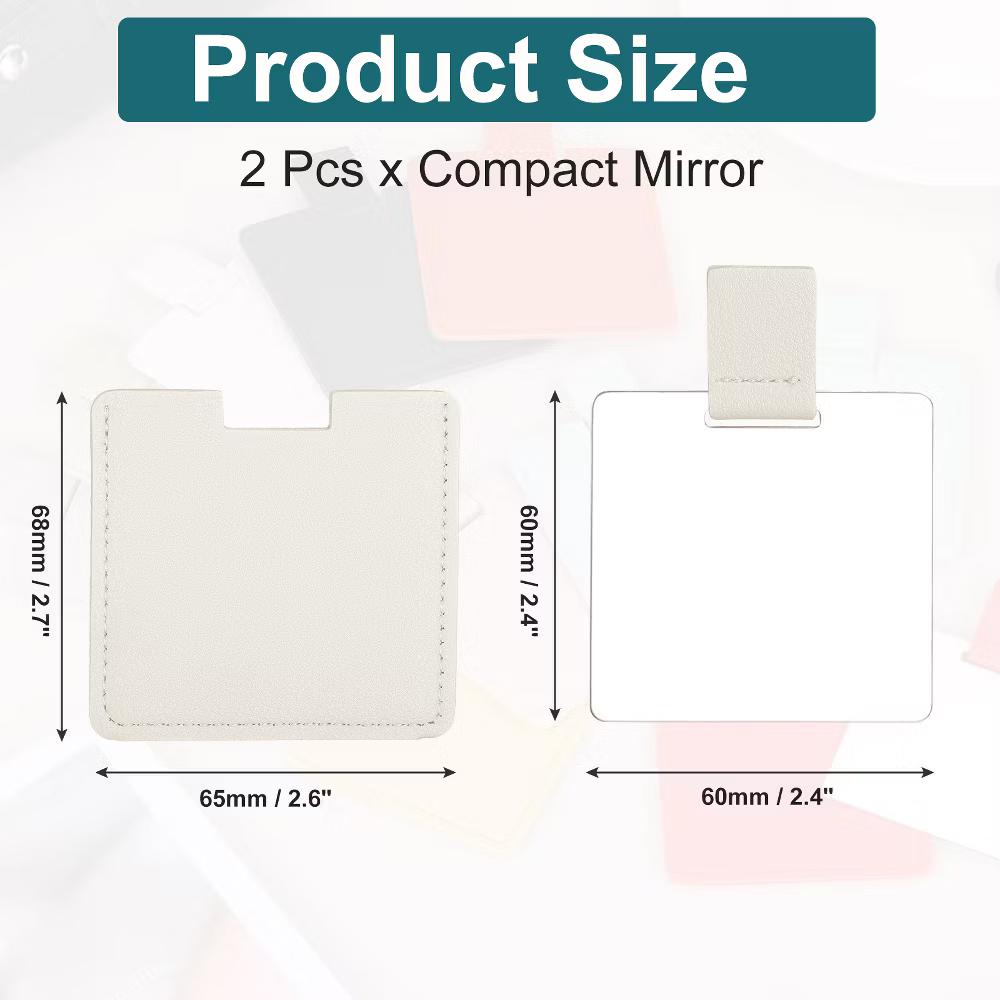Stainless Steel Women Travel Makeup Mini Folding Mirror 2 Pcs - Image 20