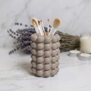 Better Trends Nova Bathroom Accessories Collection 100% Resin Bubble Pattern Tumbler Cup for Bathroom Vanity & Countertop Decor