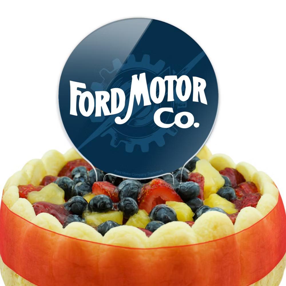 Ford Vintage Gear Logo Acrylic Cake Topper - Image 3