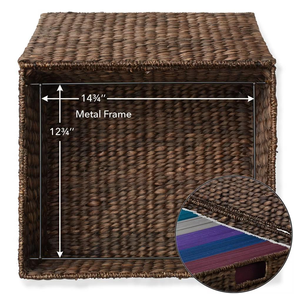 Casafield Rolling Filing Cabinet - Water Hyacinth Hanging File Folder Organizer on Wheels, Home Office Storage - Image 13