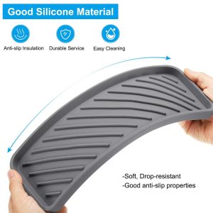 Waterproof Soft Silicone Bathroom Kitchen Organizer Tray 2 Pcs