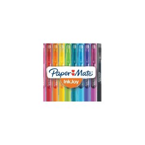 Paper Mate Ink Joy 10pk Gel Pens 0.7mm Medium Tip Multicolored: Retractable, Quick Drying, Multicolor Ink, Stationery Set