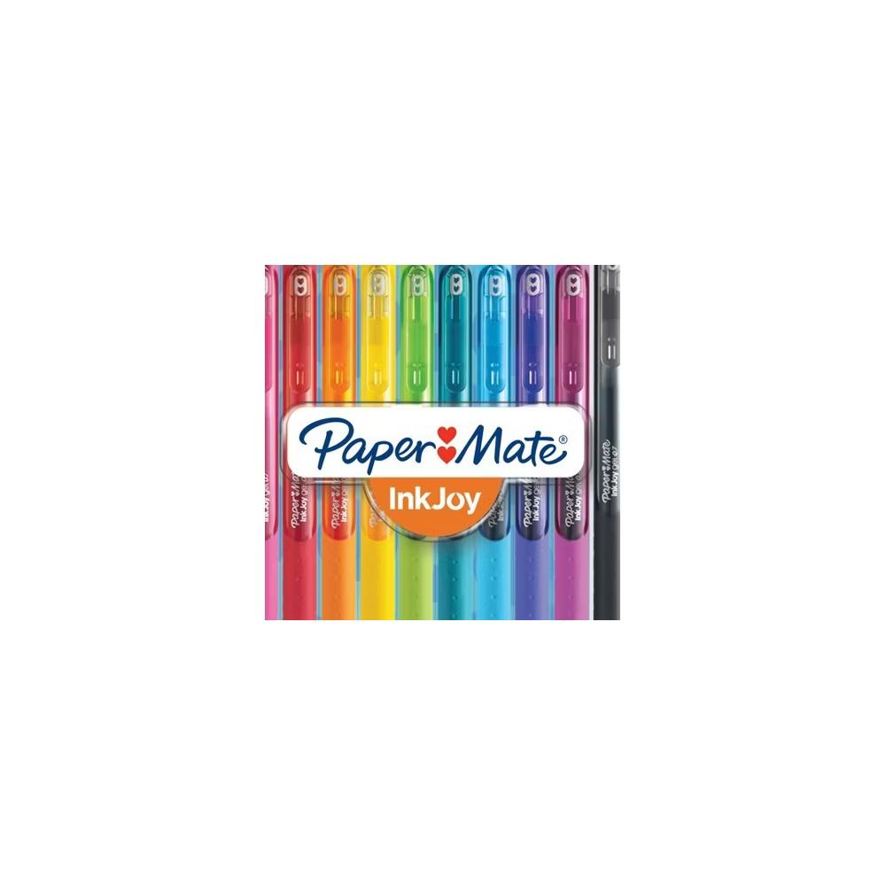 Paper Mate Ink Joy 10pk Gel Pens 0.7mm Medium Tip Multicolored: Retractable, Quick Drying, Multicolor Ink, Stationery Set