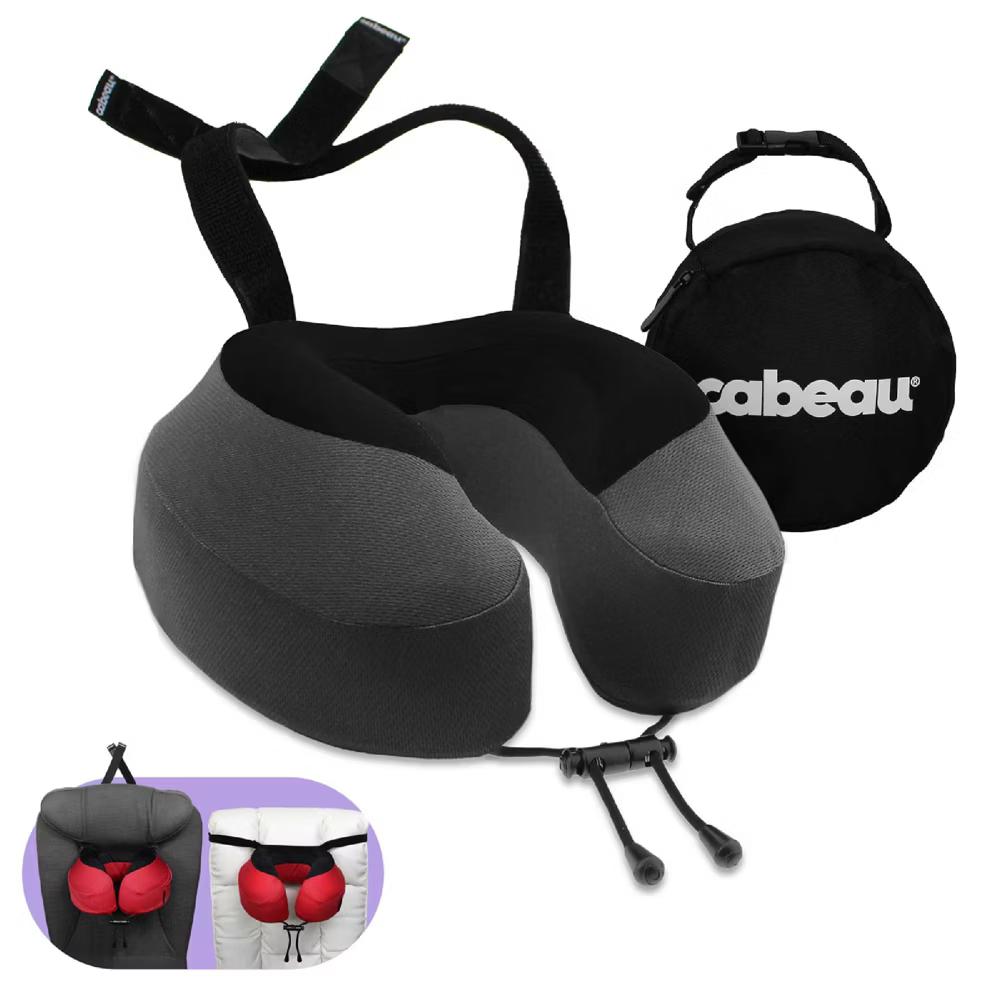 Cabeau Evolution S3 Memory Foam Travel Neck Pillow with Seat Strap, One Size - Image 12