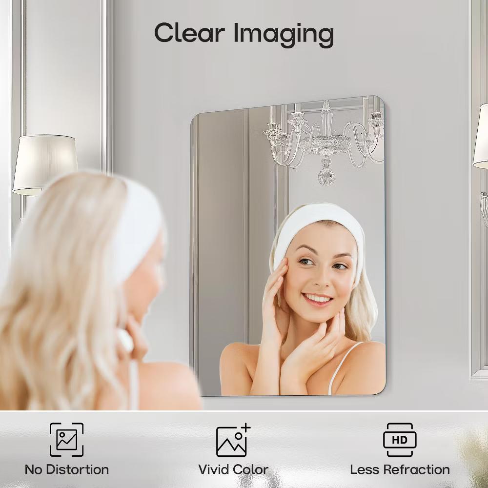 30x40in Frameless Bathroom Mirror, Rectangle Wall Vanity Mirror for Bathroom, Bedroom, Entryway, Dining Room
