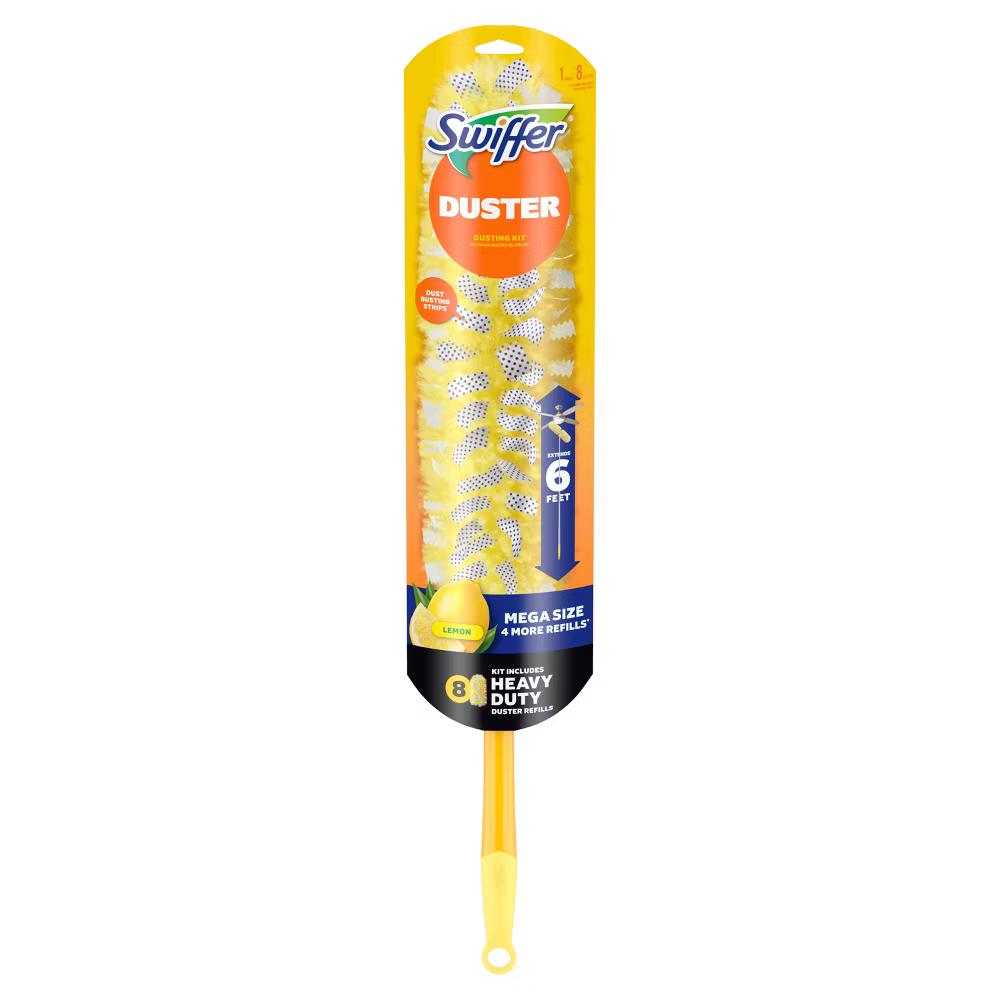 Swiffer Heavy Duty Megasize Duster Kit Lemon Scent - 9pc: Multipurpose, Multi-Surface - Image 2
