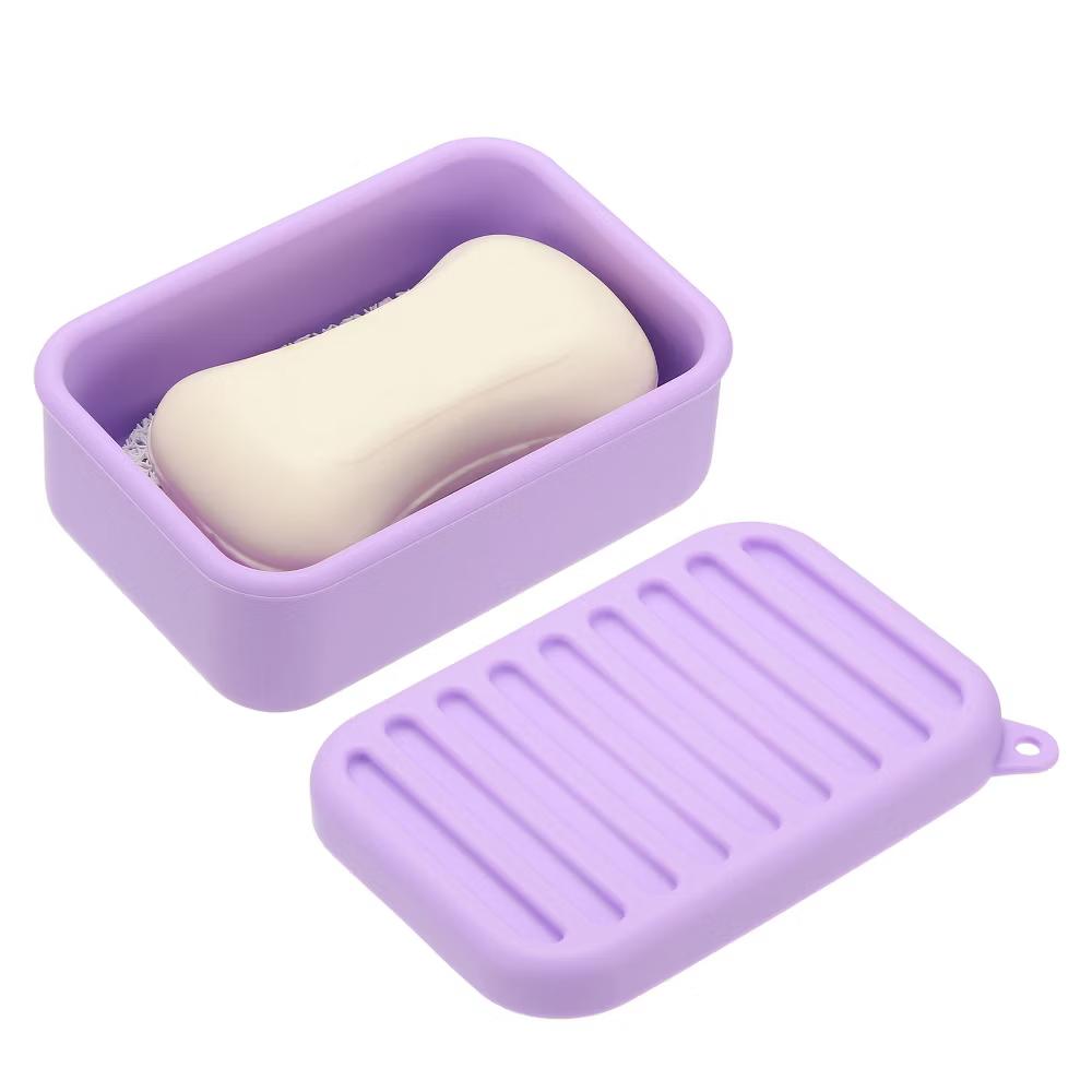 Soap Dish, Silicone Leak Proof Soap Bar Case - Image 8