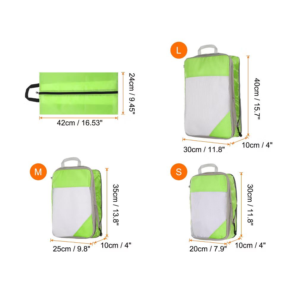 Suitcases Compression Packing Cube Waterproof Travel Luggage Organizers Bag 3 Pcs