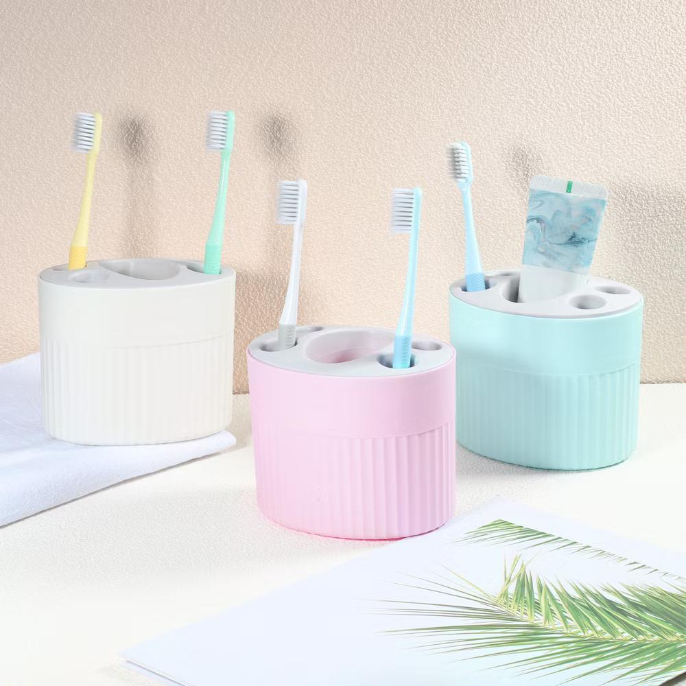Bathroom 5-Slot Toothbrush Holders 4.69"x3.62"x3.73" 1 Pc - Image 2