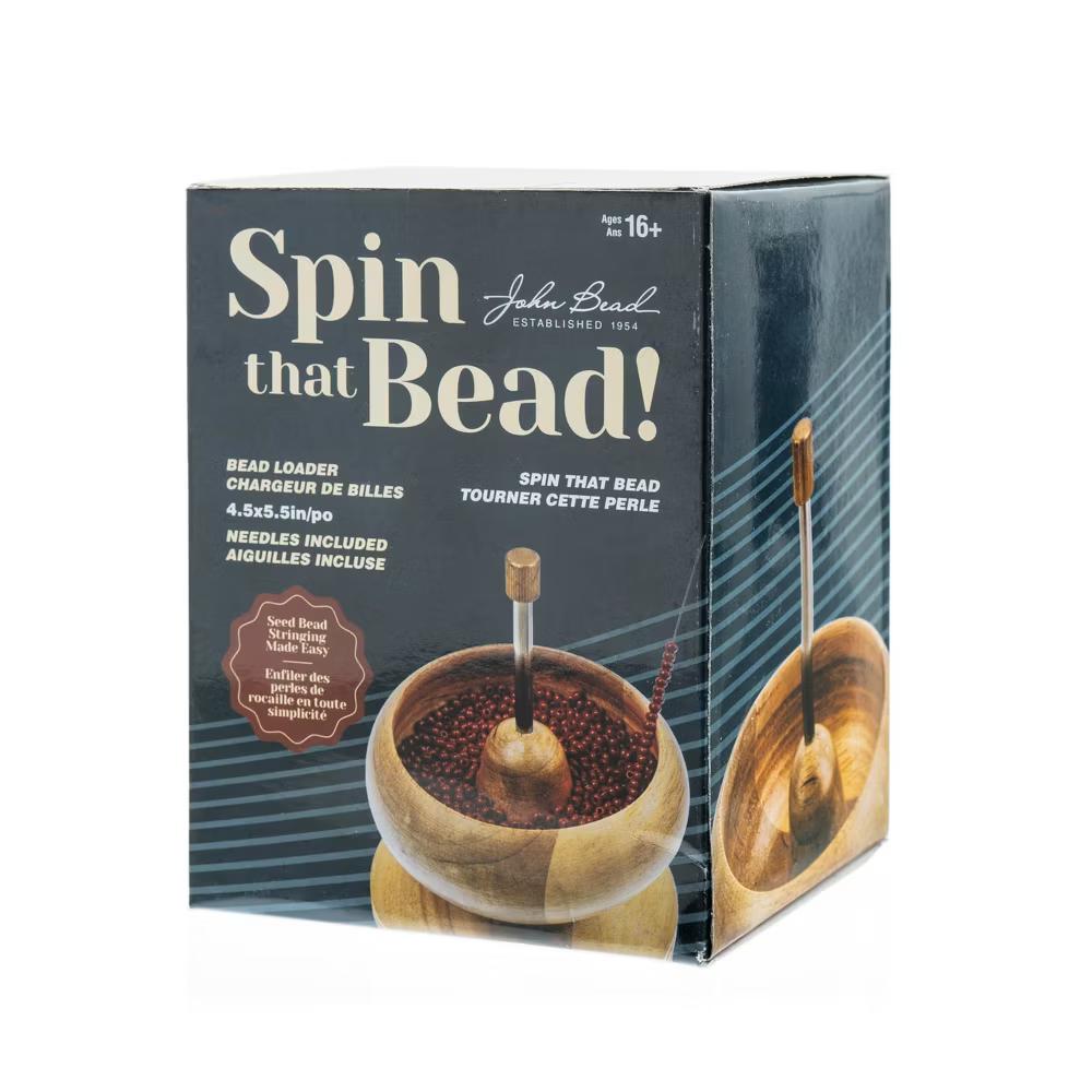 4.5" 5.5" Wooden Bead Spinner with 2 Beading Needles, Manual String Bead Loader, Spinning Tool for DIY Craft Jewelry Making - Image 5