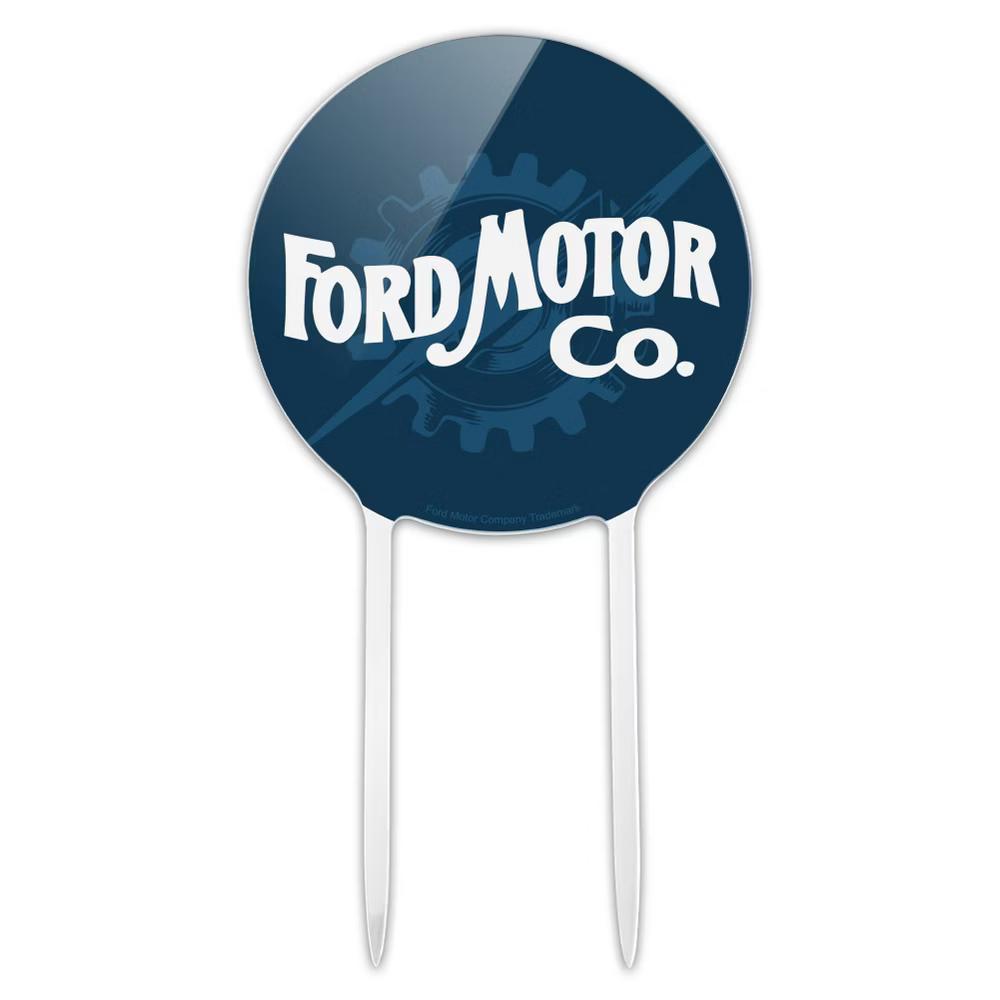 Ford Vintage Gear Logo Acrylic Cake Topper
