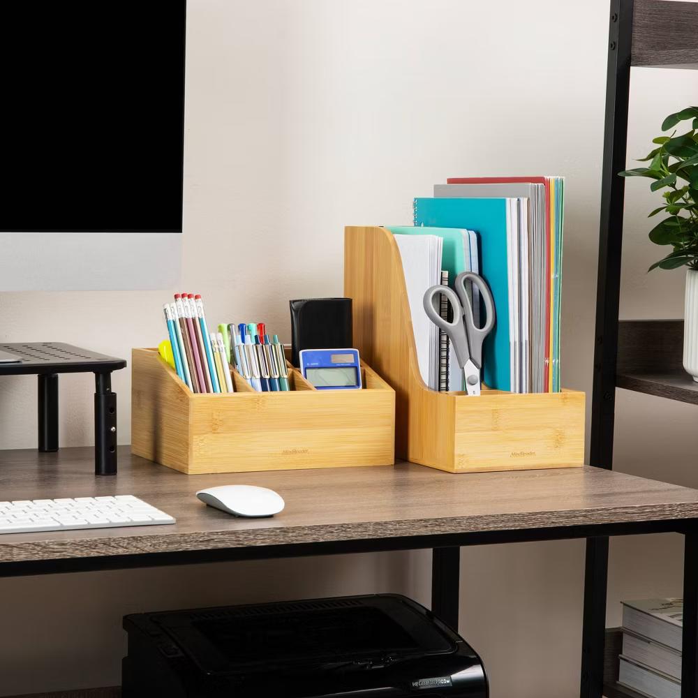 Bamboo File Organizers Brown - Image 2