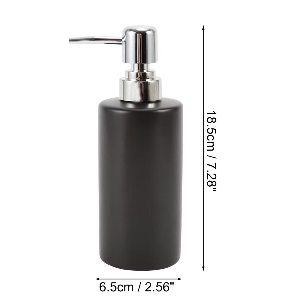Simple Cylindrical Soap Pump Dispenser for Bathroom 300ml 1 Pc - Image 4