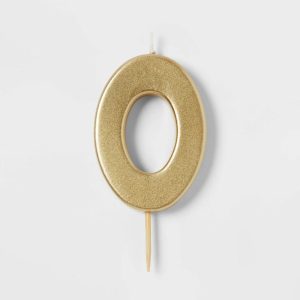 Number Birthday Candle Gold