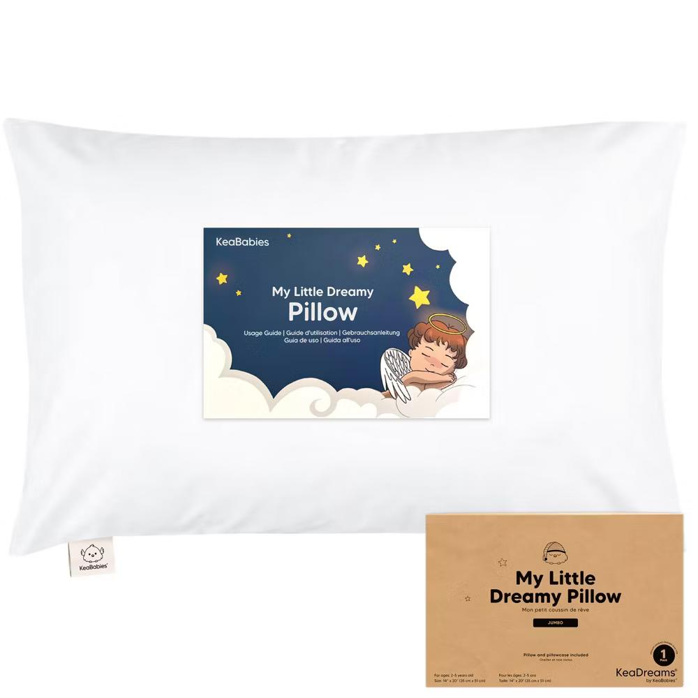 Jumbo Toddler Pillow with Pillowcase, 14X20 Soft Organic Toddler Pillows for Sleeping, Kids Travel Pillow - Image 64