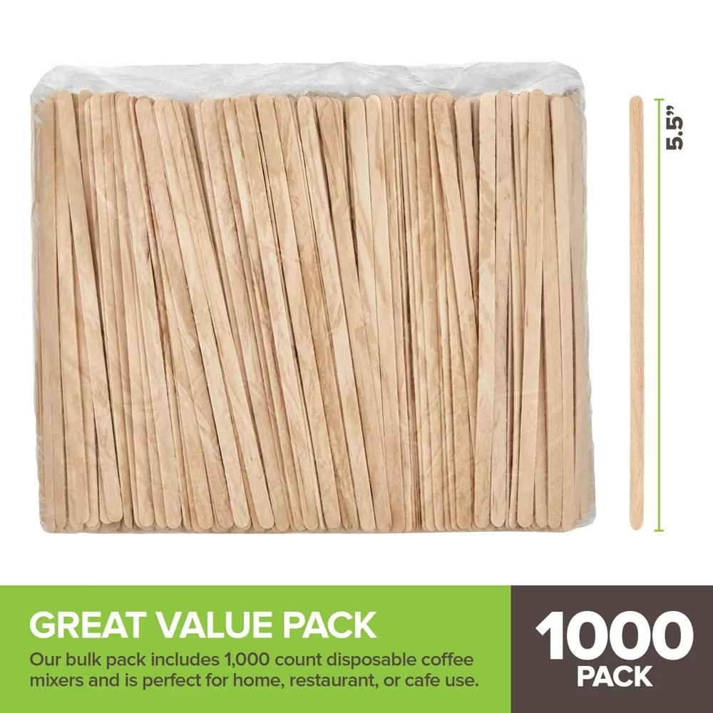 Stock Your Home 5.5-Inch Wooden Coffee Stir Sticks (1000 Pack) - Image 7