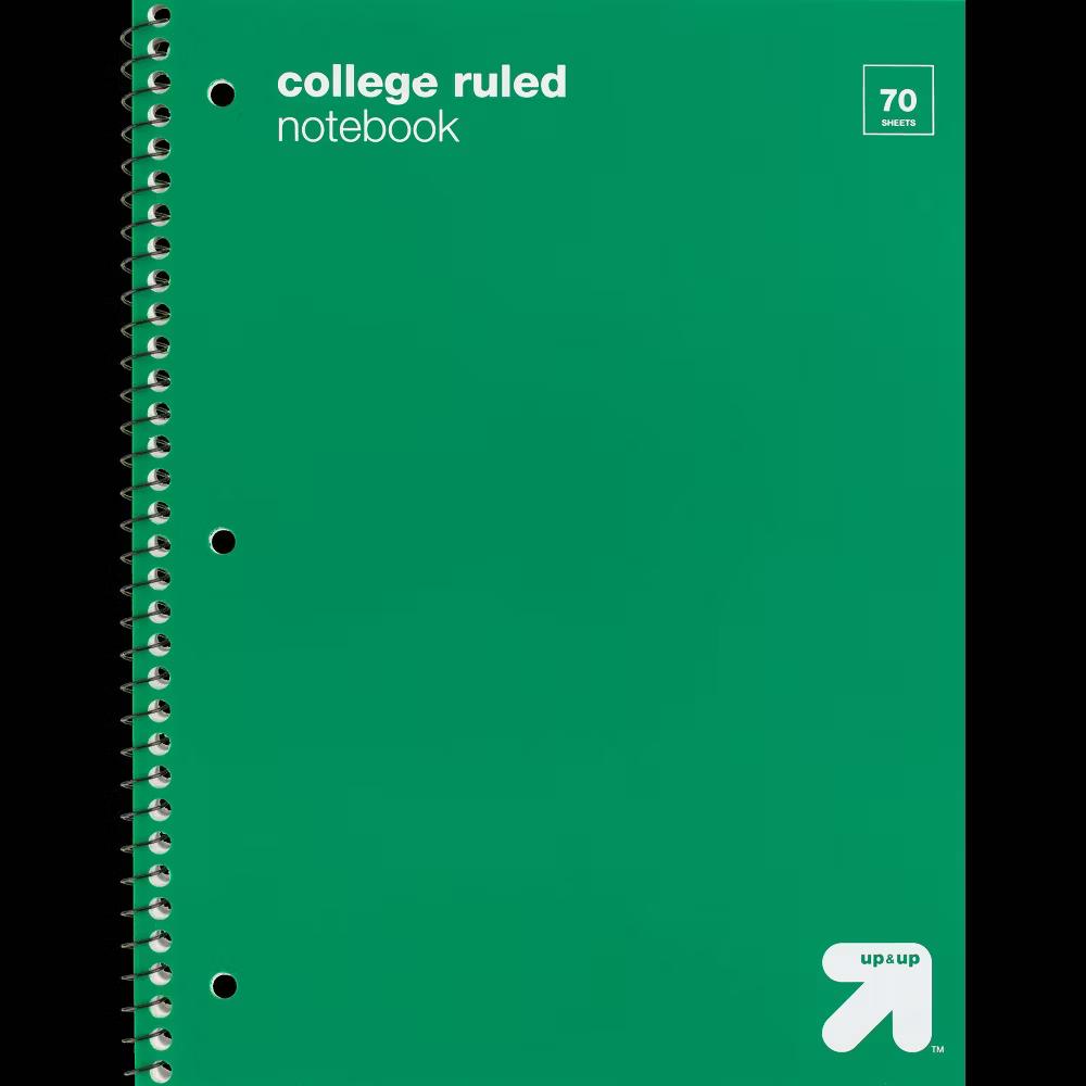 College Ruled 1 Subject Flexible Plastic Cover Spiral Notebook - Image 8