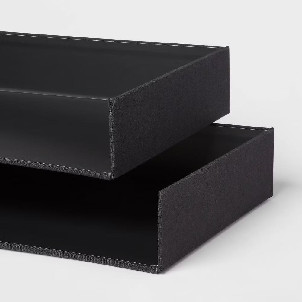 Canvas Letter Tray Organization Set of 2 - Image 4
