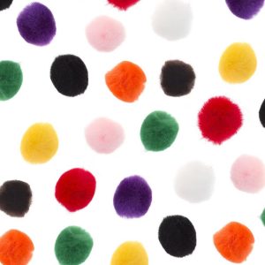 0.75in Multi Pom Poms for Crafts DIY Art Creative, 100pcs