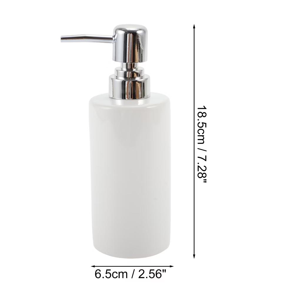 Simple Cylindrical Soap Pump Dispenser for Bathroom 300ml 1 Pc - Image 16