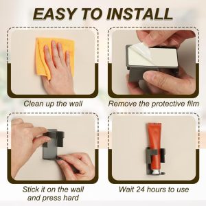 Electric Toothbrush Holder, Wall Mounted Aluminum Toothbrush Organizer