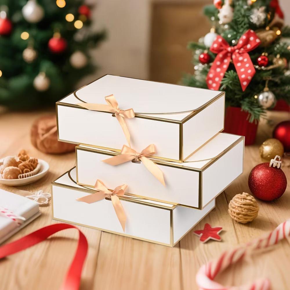 10 Pack Large White Gift Boxes with Lids 12.6x9.8x3.1 Inch for Bridesmaid Proposal Wedding Graduation Birthday Party - Image 6