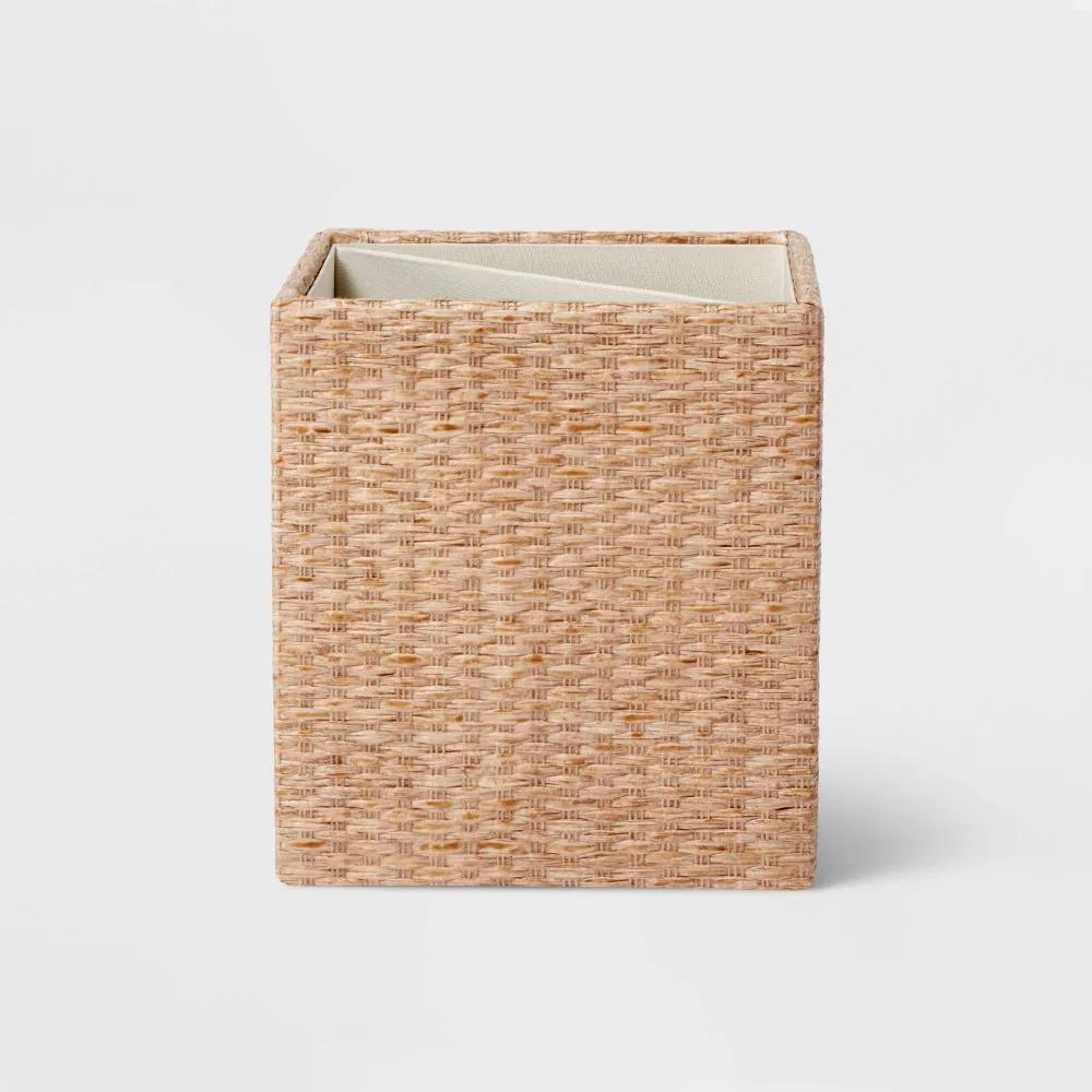 Woven Desk Tool Holder Taupe - Pencil & Pen Holder, Desk Organizer, Office Supplies - Image 3