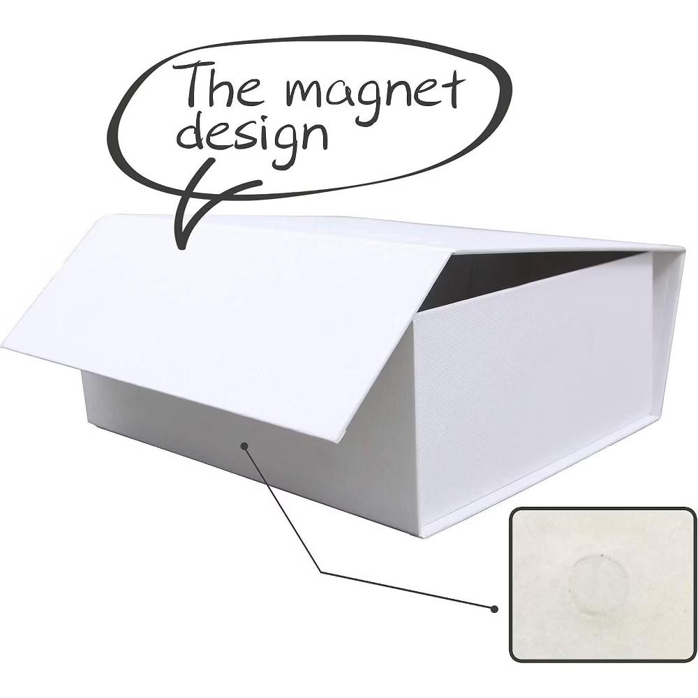 White Magnetic Gift Box 7.8x7x3.1 Inches Durable Collapsible Hard Board 1 Piece for Jewelry Candy Wedding Birthday Graduation - Image 7