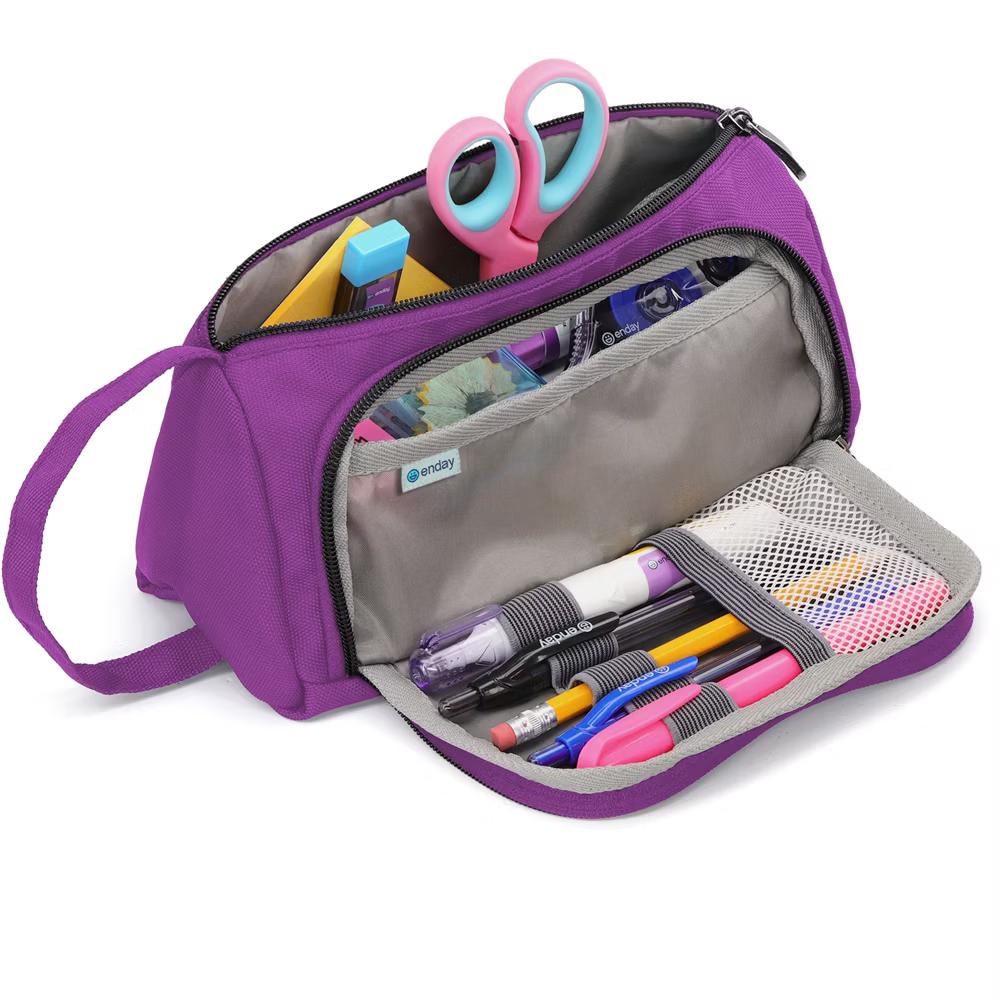 Large Capacity Pencil Case, 3-Compartment Zipper Pencil Pouch, Cute Pencil Case Organizer - Image 22