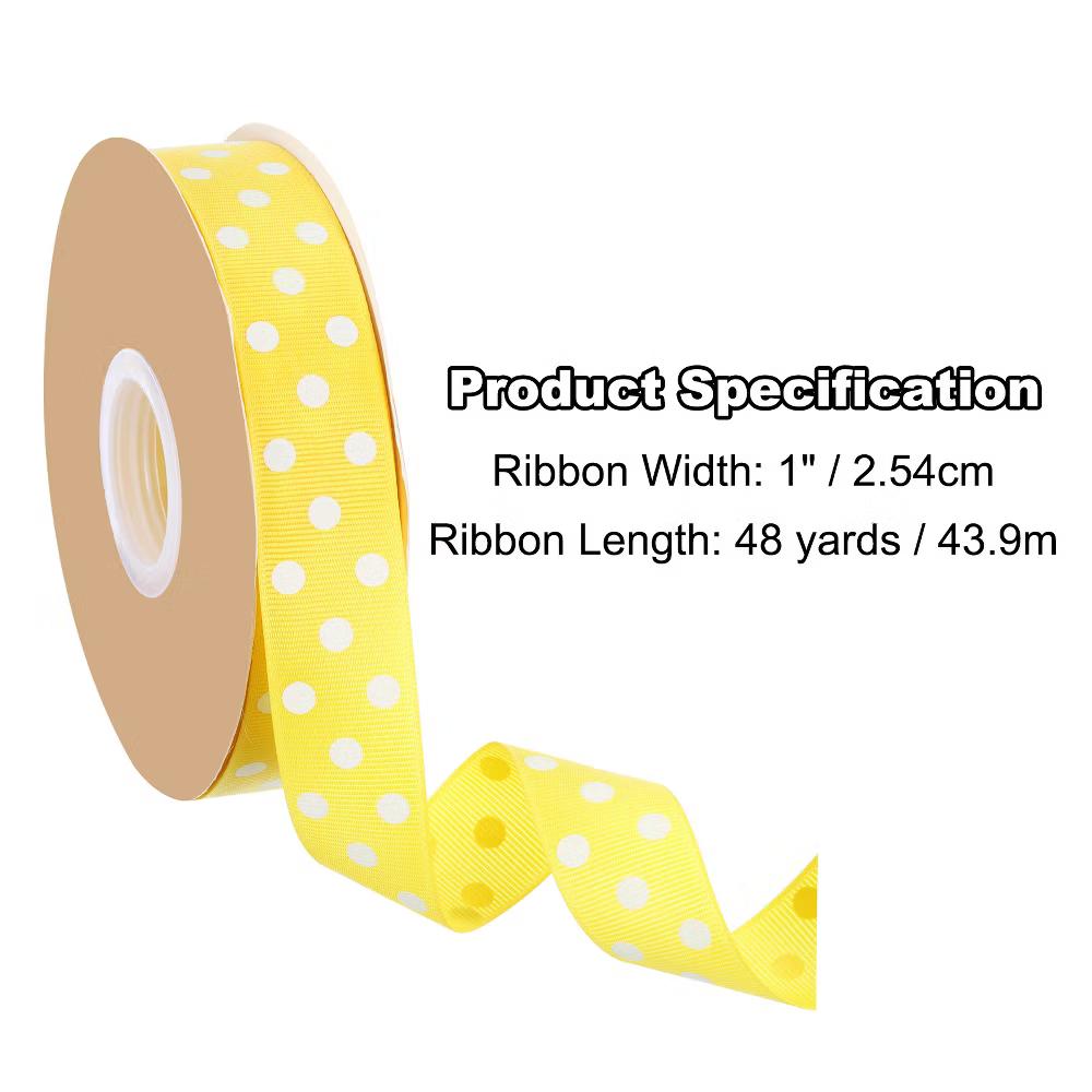 Wired Edge Craft Embellishments Polka Dot Grosgrain Ribbon 48 Yards - Image 24