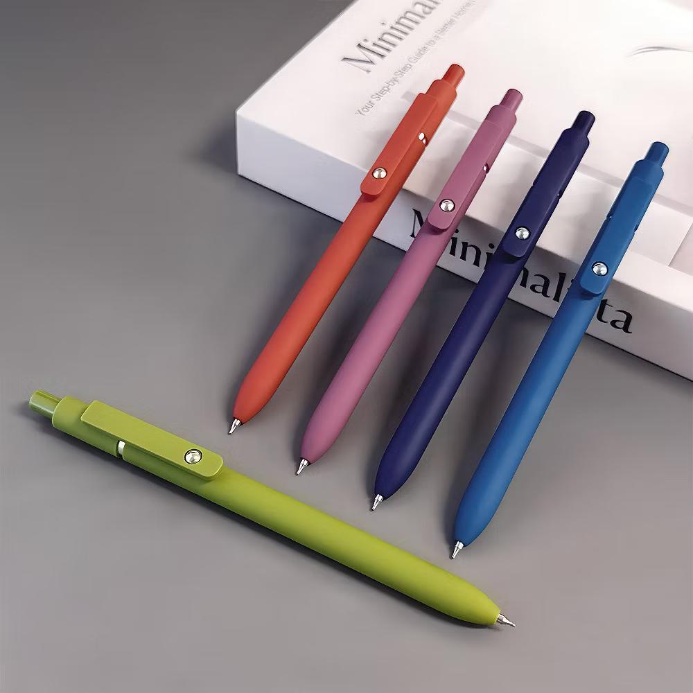 Smooth Retractable Black Ink Gel Pens, 0.5mm Fine Point, for Home Office Work (Set of 5) - Image 14