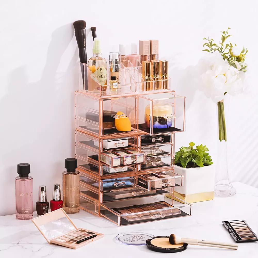 Large Makeup Organizer Case - 4 Piece Set (12 Drawers) - Image 16