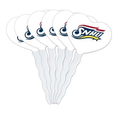 Southern New Hampshire University Primary Logo Heart Love Cupcake Picks Toppers Decoration Set of 6 - Image 6