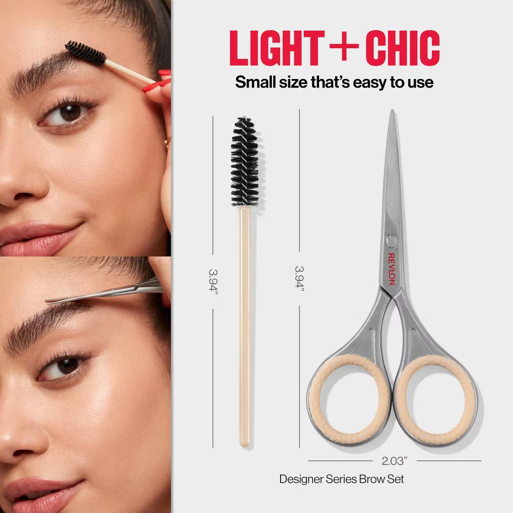 Revlon Designer Series with Brow Scissor and Spoolie Brush Set - 2pc - Image 7