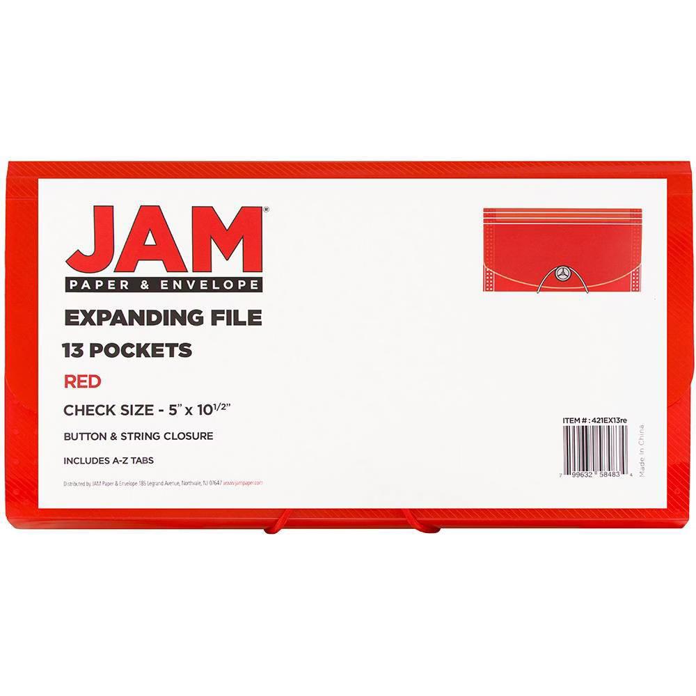 5" 10 1/2" 13 Pocket Plastic Expanding File Folder - Check Size - Image 15