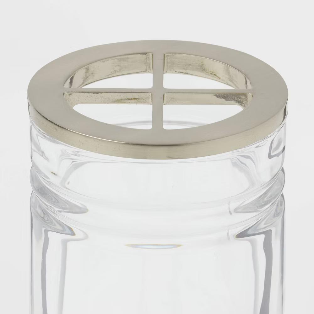Glass Toothbrush Holder Clear - Elegant Bathroom Accessory, Solid Pattern Glass Cup for Oral Hygiene - Image 3