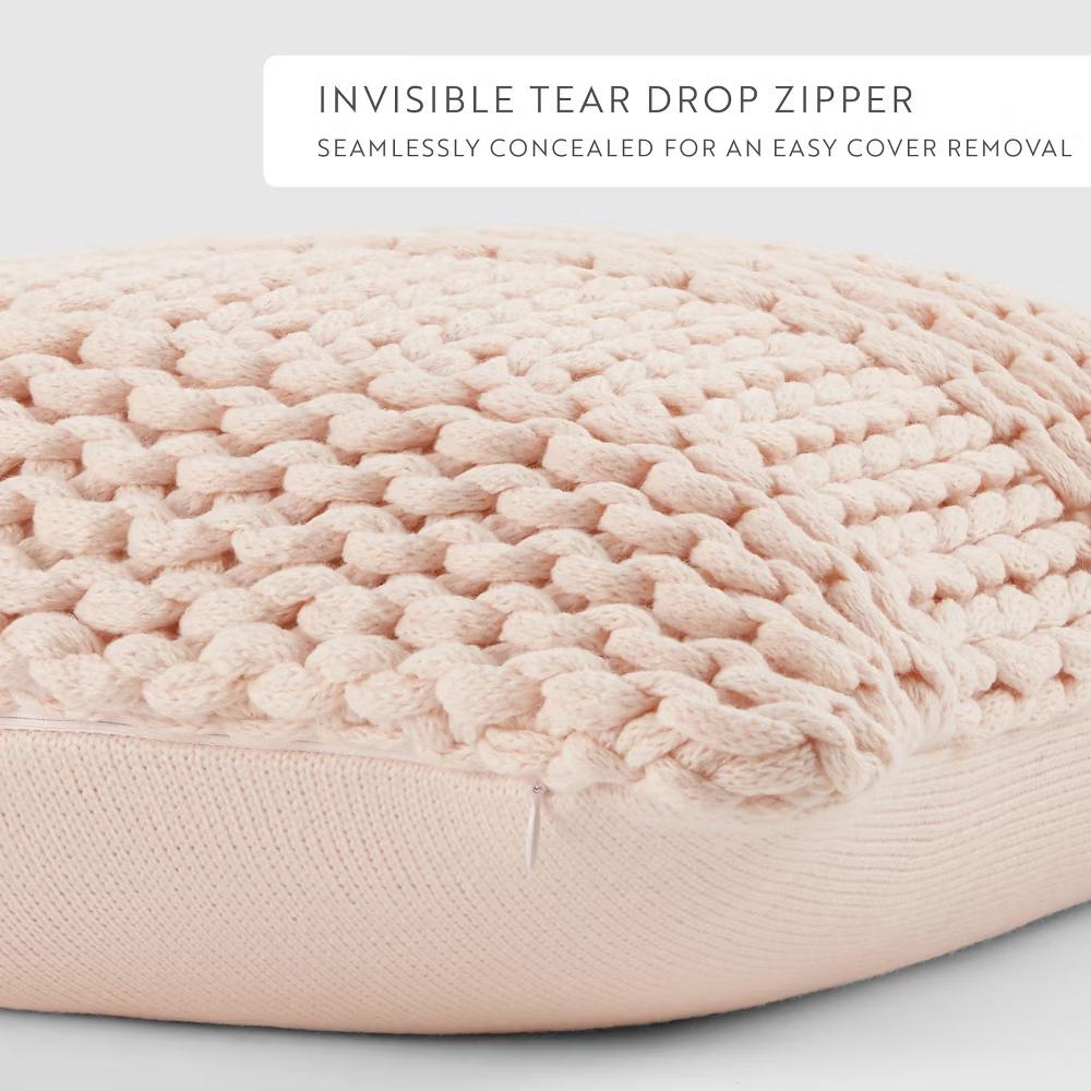 Cozy Chunky Knit Throw Pillow Cover And Pillow Insert - Image 8