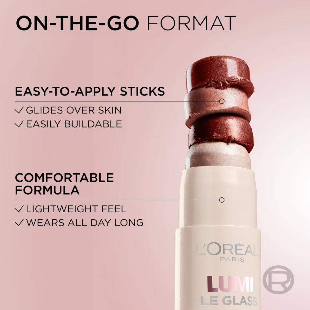 L'Oreal Paris Lumi Le Glass Highlighter Stick - 0.25oz - Image 5