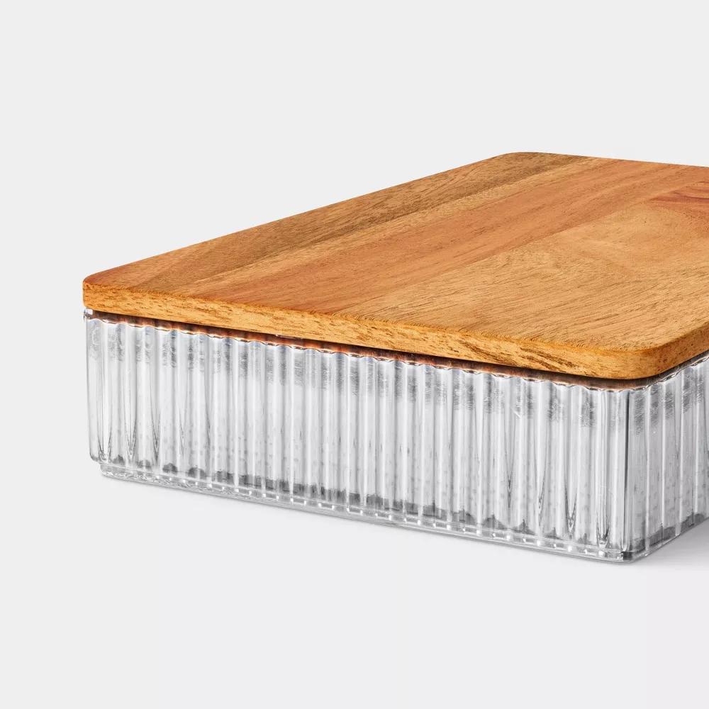 Desktop Storage Containers Trays with Lids Set of 3
