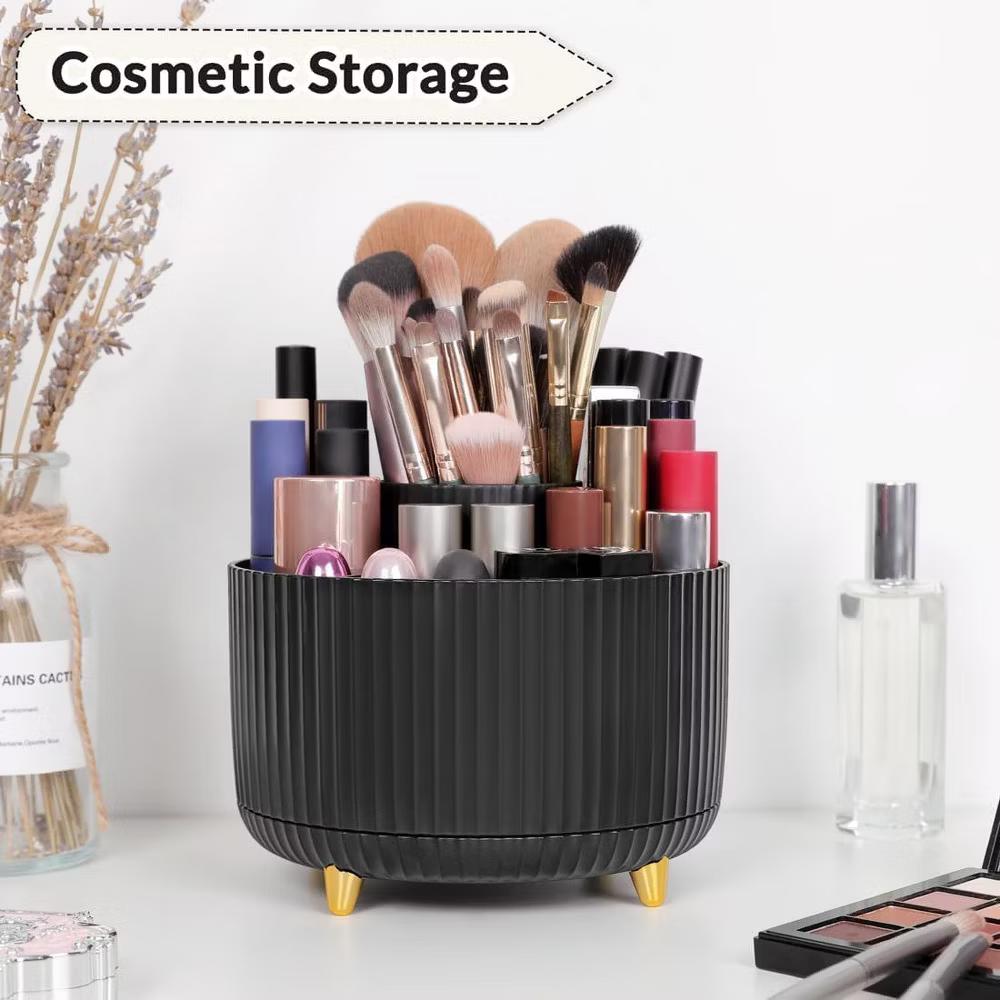 Maison 360 Rotating Plastic Desk Pen And Makeup Organizer With 5 Slots - Image 11