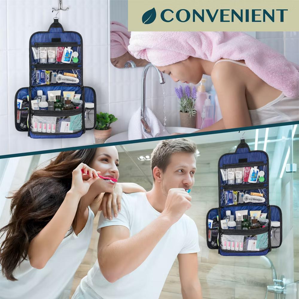 Large Hanging Toiletry Bag, Travel Women Men Cosmetic Organizer, Water Resistant Makeup Accessories Essentials Kit - Image 10