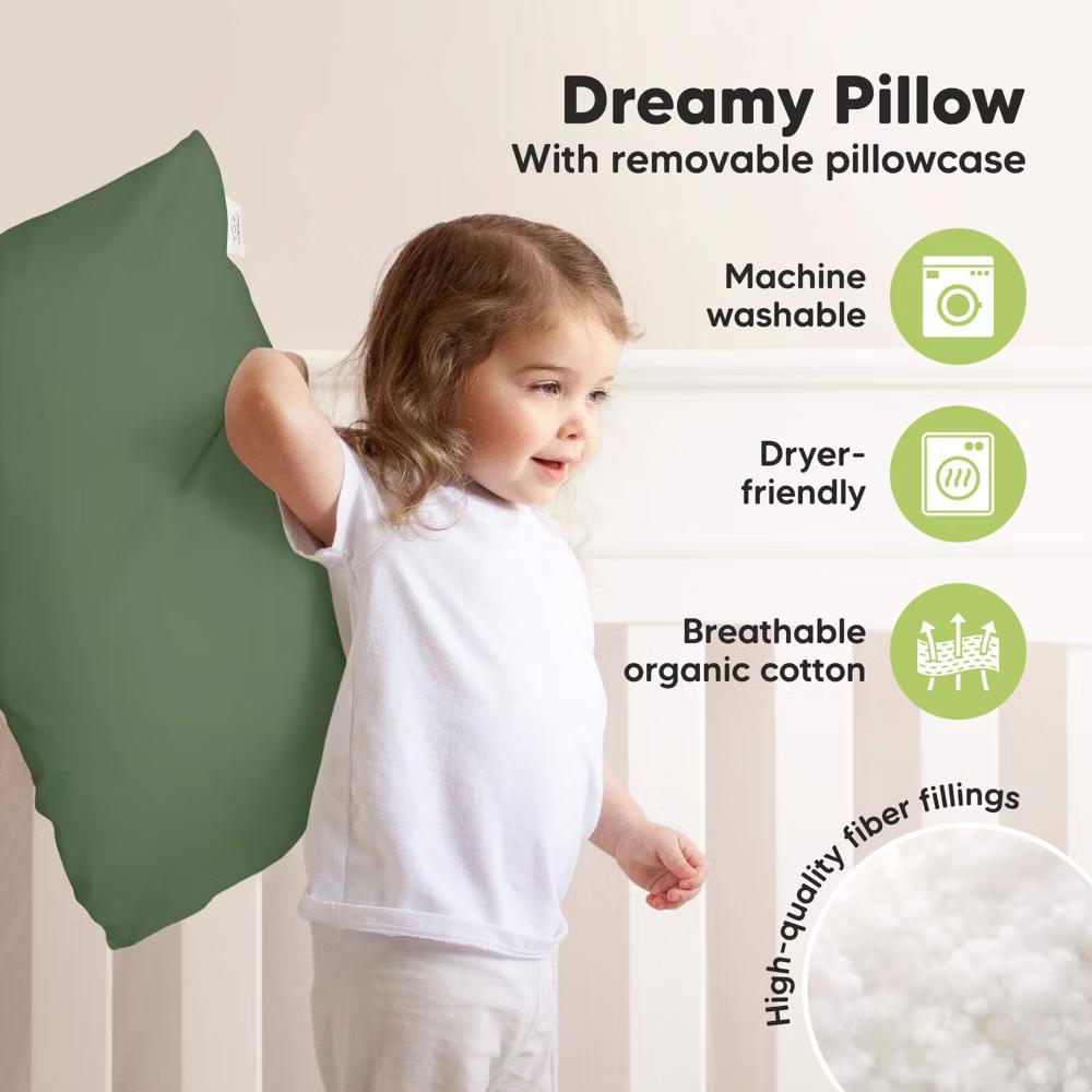 Jumbo Toddler Pillow with Pillowcase, 14X20 Soft Organic Toddler Pillows for Sleeping, Kids Travel Pillow - Image 22