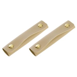 PU Leather Elegant Luggage Grip Handbag Handle Wrap Covers 2 Pcs