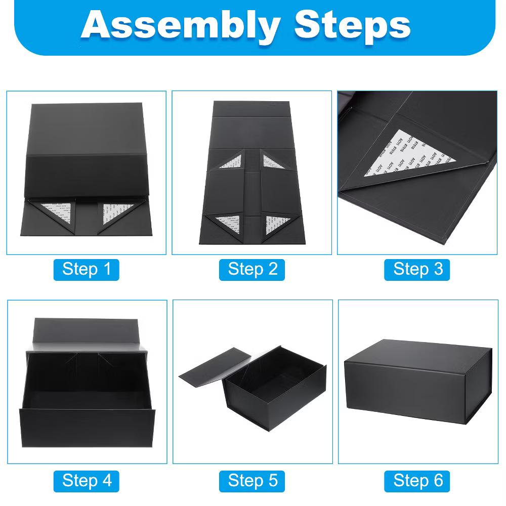 Easy to Assemble Durable Cardboard Gift Box with Lid - Image 13