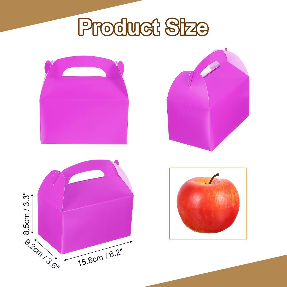 Weddings Christmas Sturdy Structure Gift Wrap Box Favor Box with Handles 16 Pcs - Image 13